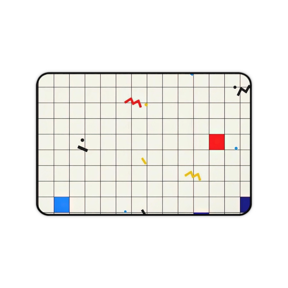 Retro Geometric Grid Desk Mat  - đánh giá và giá Gaming Accessories Retro