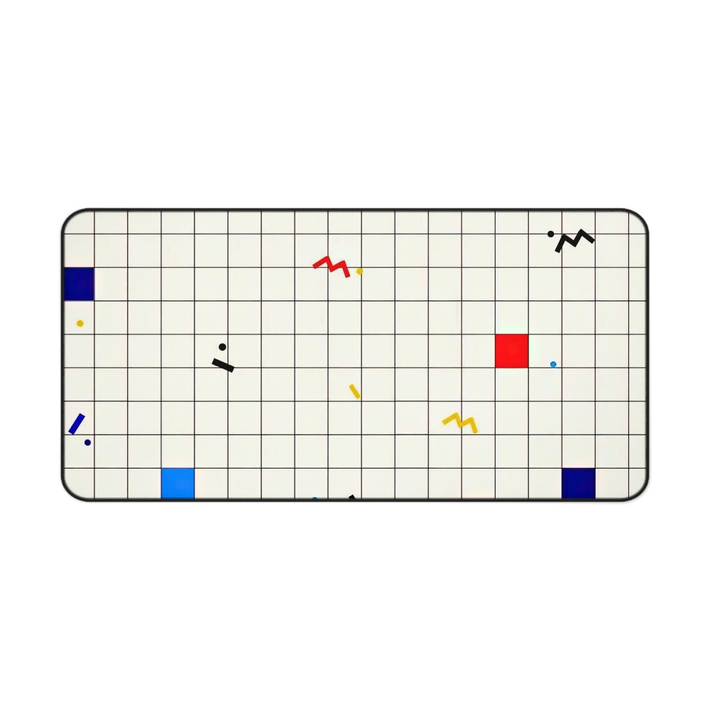 Retro Geometric Grid Desk Mat  - đánh giá và giá Gaming Accessories Retro