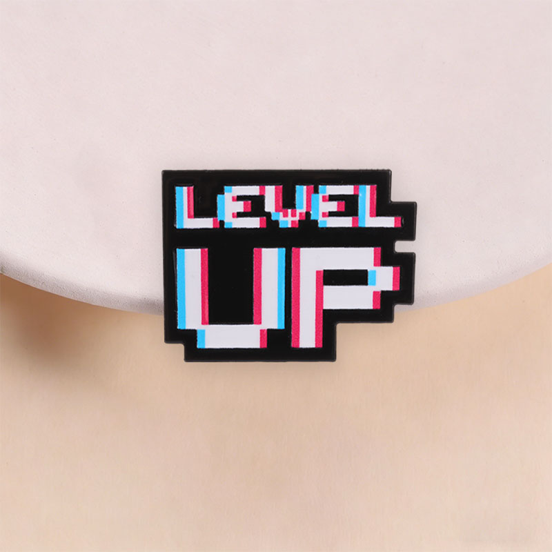 Level Up Glitch Pixel Badge Re - đánh giá và giá Gaming Accessories Retro
