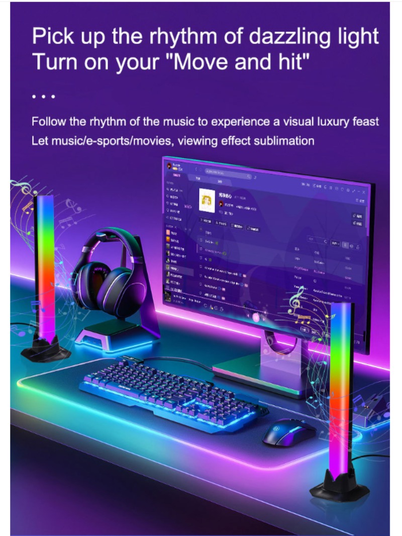 Music Sync LED Strip, Sound Co - đánh giá và giá Essential Gaming Accessories
